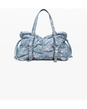 Desigual Ruched Denim Bag - Blue