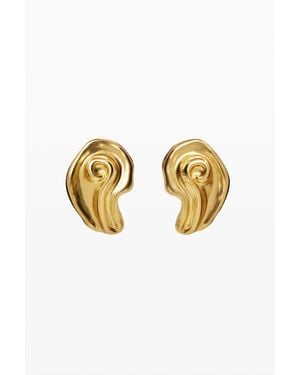 Desigual Plated Shell Earrings Zalio - Metallic