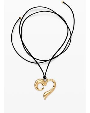 Desigual Heart Pendant Zalio Cord - Black