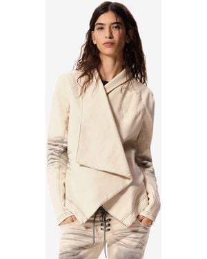 Desigual Abrigo Asimétrico Masha Popova, Algodon, Blanco - Neutro
