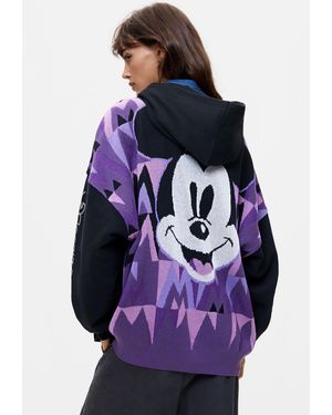 Desigual Sudadera Mickey, Mujer, Negro - Azul
