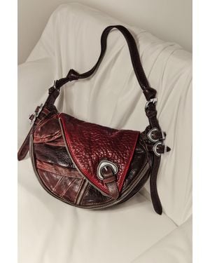 Desigual Medium Textured Leather Studio Bag - Brown