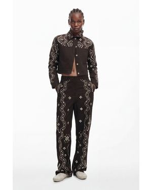 Desigual Mirror Long Pants, Cotton - Black