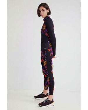 Desigual Photographic Print Leggings - Blue