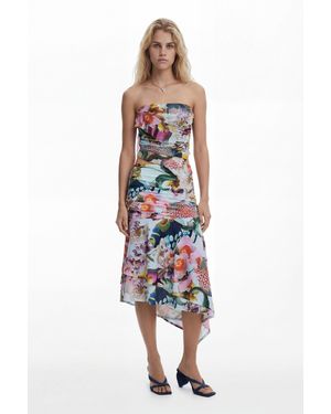 Desigual Skirt Designed By Mr. Christian Lacroix, Polyester - White