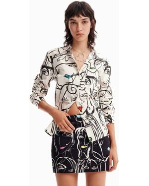 Desigual Slim-Fit Mini Skirt, Cotton - Black