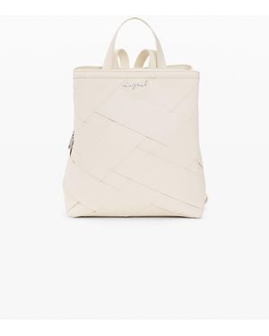 Desigual Large Voyager Multiposition Backpack, Polyurethane - White