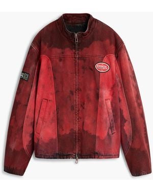 Desigual Two-Tone Racing Jacket, Cotton - Red
