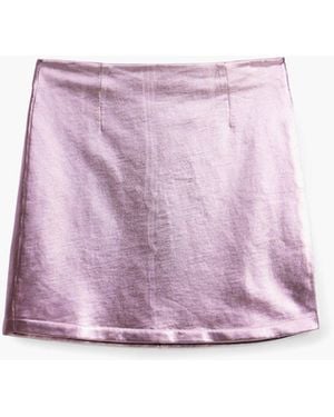 Desigual Metallic Miniskirt, Cotton - Pink