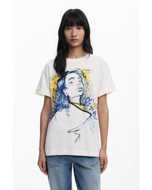 Desigual Portrait T-Shirt - White