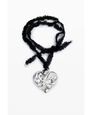 Desigual Zalio-Plated Heart Pendant Necklace - Black