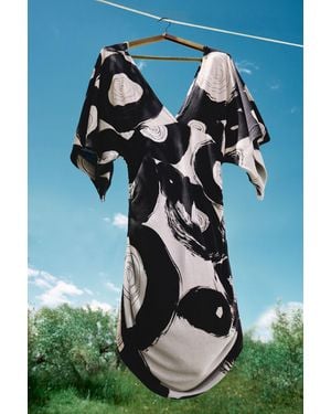 Desigual Printed Knit Dress, Viscose - Blue
