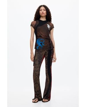 Desigual Printed Tulle T-Shirt Ottolinger - Blue