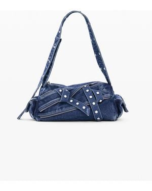 Desigual Medium Denim Bag 100% Cotton, Cotton - Blue