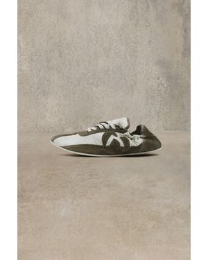 Desigual Studio Combined Leather Trainers - Brown