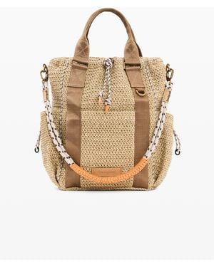 Desigual Raffia Backpack, Paper - Natural