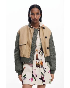 Desigual Combined Trench Bomber - Brown