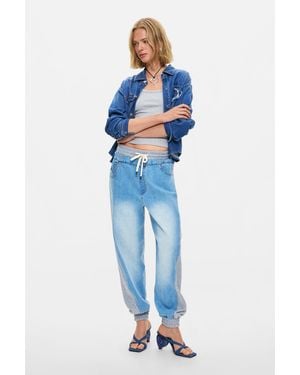 Desigual Jogger Denim Trousers, Cotton - Blue