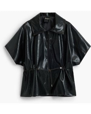 Desigual Poncho Leather Effect, Polyurethane - Black