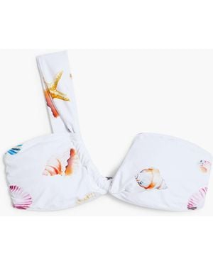 Desigual Seashell Bikini Top - White
