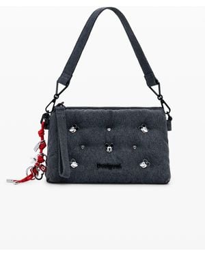 Desigual Medium Mickey Denim Crossbody Bag - Black