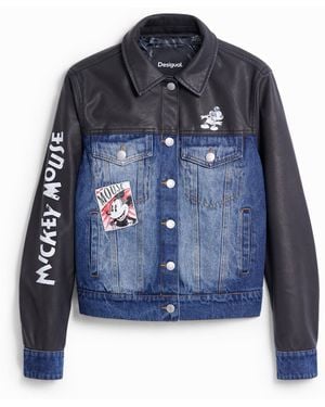 Desigual Cazadora Hibrida Mickey Mouse - Azul
