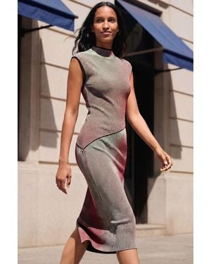 Desigual Two-Tone Knit Strappy Dress - Green