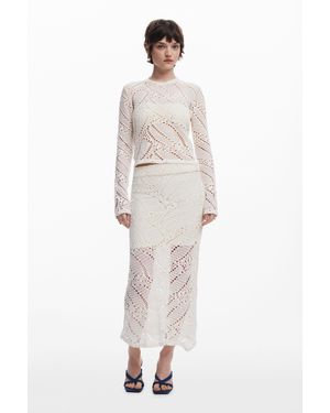 Desigual Lace Skirt - White
