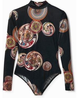 Desigual Slim Circles Body, Acetate - Black