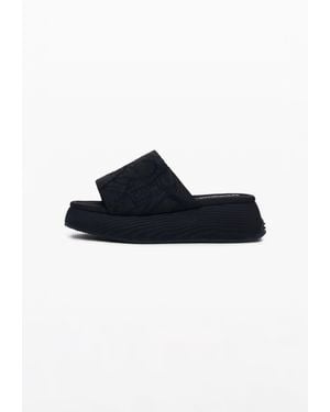 Desigual Platform Slide Sandals, Polyester - Black