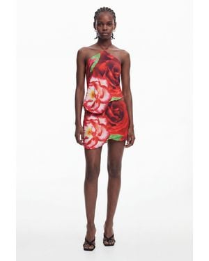 Desigual Tyler Mcgillivary Asymmetrical Mini Skirt, Polyester - Red