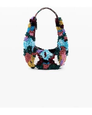 Desigual Small Embroidered Bag - Blue