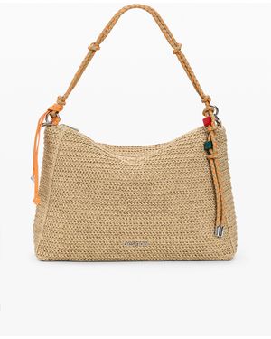 Desigual Large Raffia Charms Bag, Paper - Natural