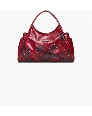Desigual Medium Snake Bag, Polyurethane - Red