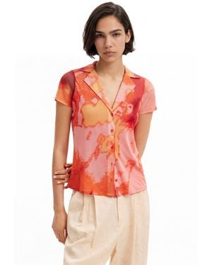 Desigual Tulle Resort T-Shirt, Polyester - Red