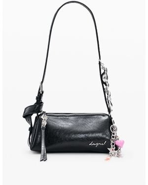Desigual Small Bag With Charms, Polyurethane - Black