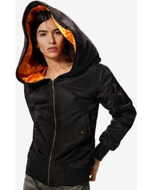 Desigual Hooded Jacket Masha Popova, Polyamide - Black
