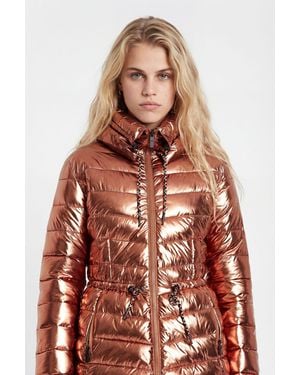Desigual Padded Jacket Hood, Polyamide - Red