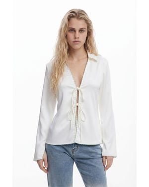 Desigual Seventies Blouse, Polyester - White