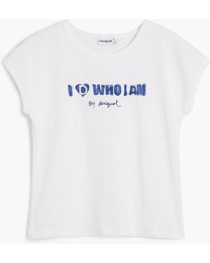 Desigual Who I Am T-Shirt, Cotton - White