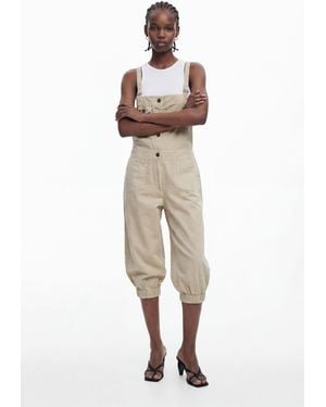 Desigual Detachable Denim Overalls, Cotton - Natural