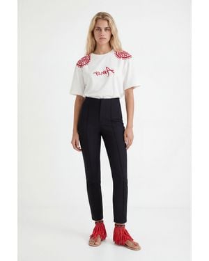 Desigual Stella Jean Slim Trousers - Black