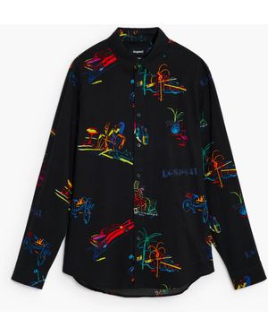 Desigual 100% Cotton Shirt, Cotton - Black