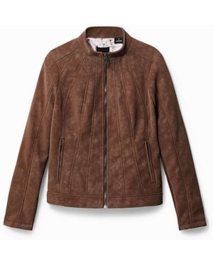 Desigual Chaqueta Biker Slim - Marrón