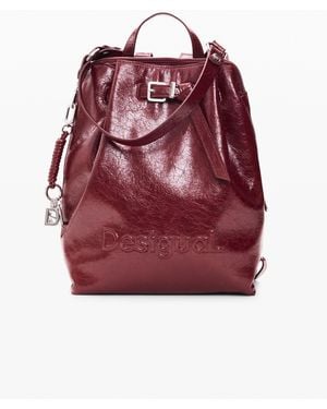 Desigual Medium Backpack, Polyurethane - Red