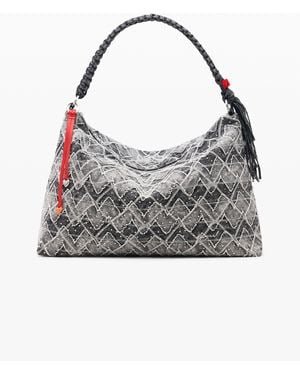 Desigual Medium Bag With Studs Charm - Grey
