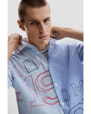 Desigual Embroidered Shirt, Cotton - Blue