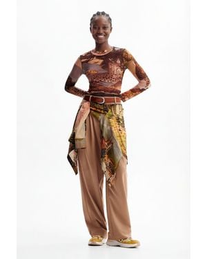Desigual M. Christian Lacroix Tailored Trousers - Brown