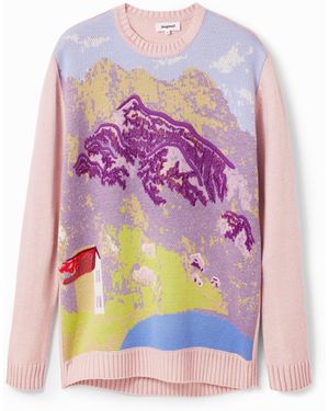 Desigual Jersey Paisaje. Christian Lacroix - Rosa