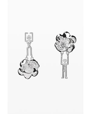 Desigual Asymmetrical Robots Zailo Earrings - Black